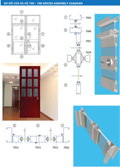 Cửa đi hệ 700